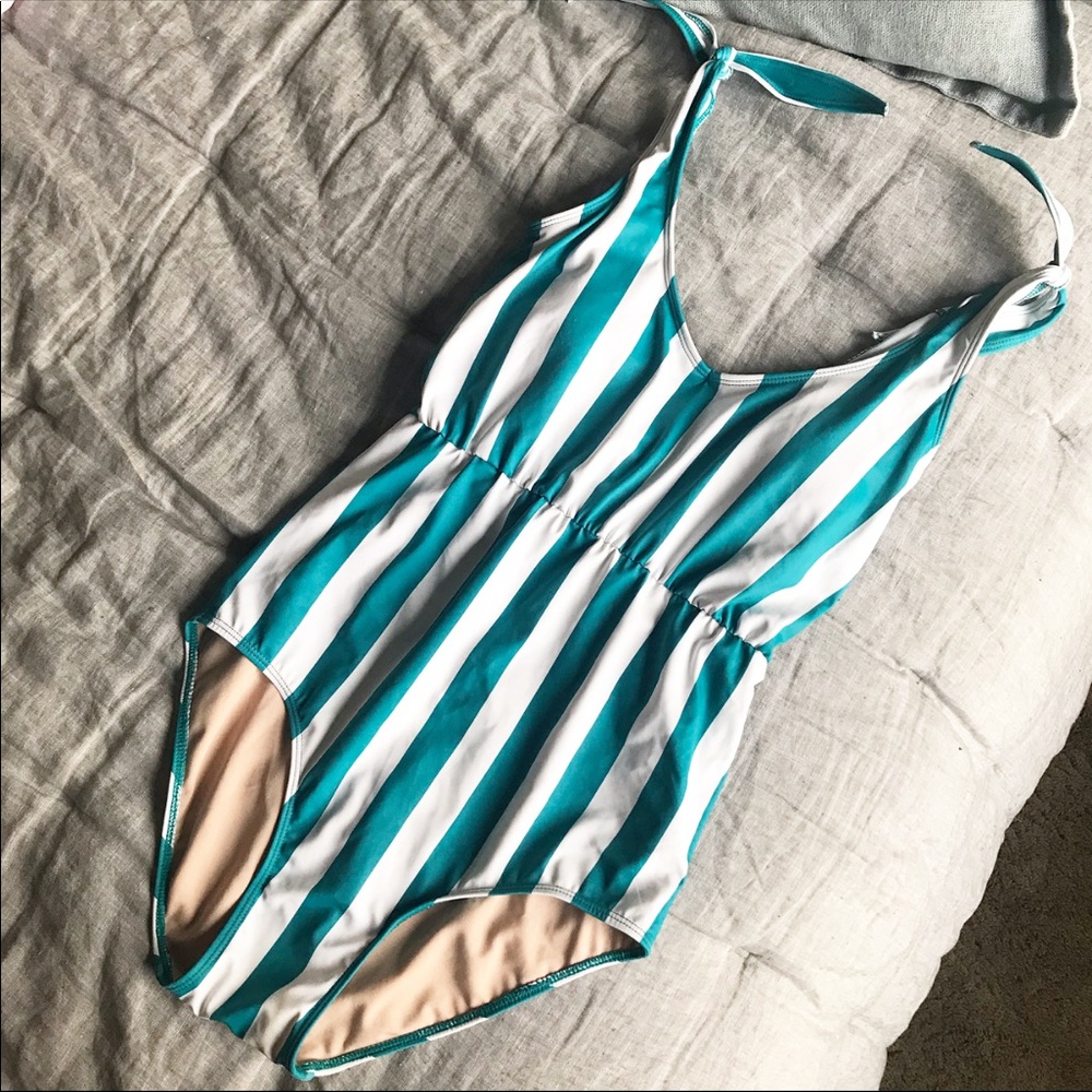 Kortni Jeane Striped One Piece Swimsuit